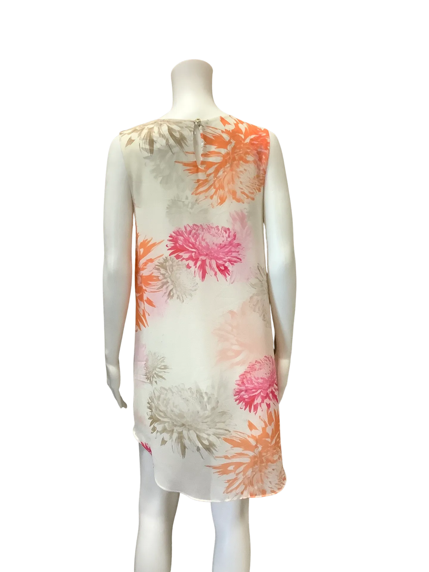 Calvin Klein Orange & Pink Floral Tunic Top  Size: XS