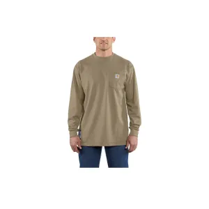 Carhartt FR Force Loose Fit Midweight Long-Sleeve Pocket T-Shirt Khaki