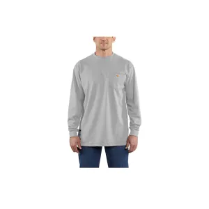 Carhartt FR Force Loose Fit Midweight Long-Sleeve Pocket T-Shirt Light Gray