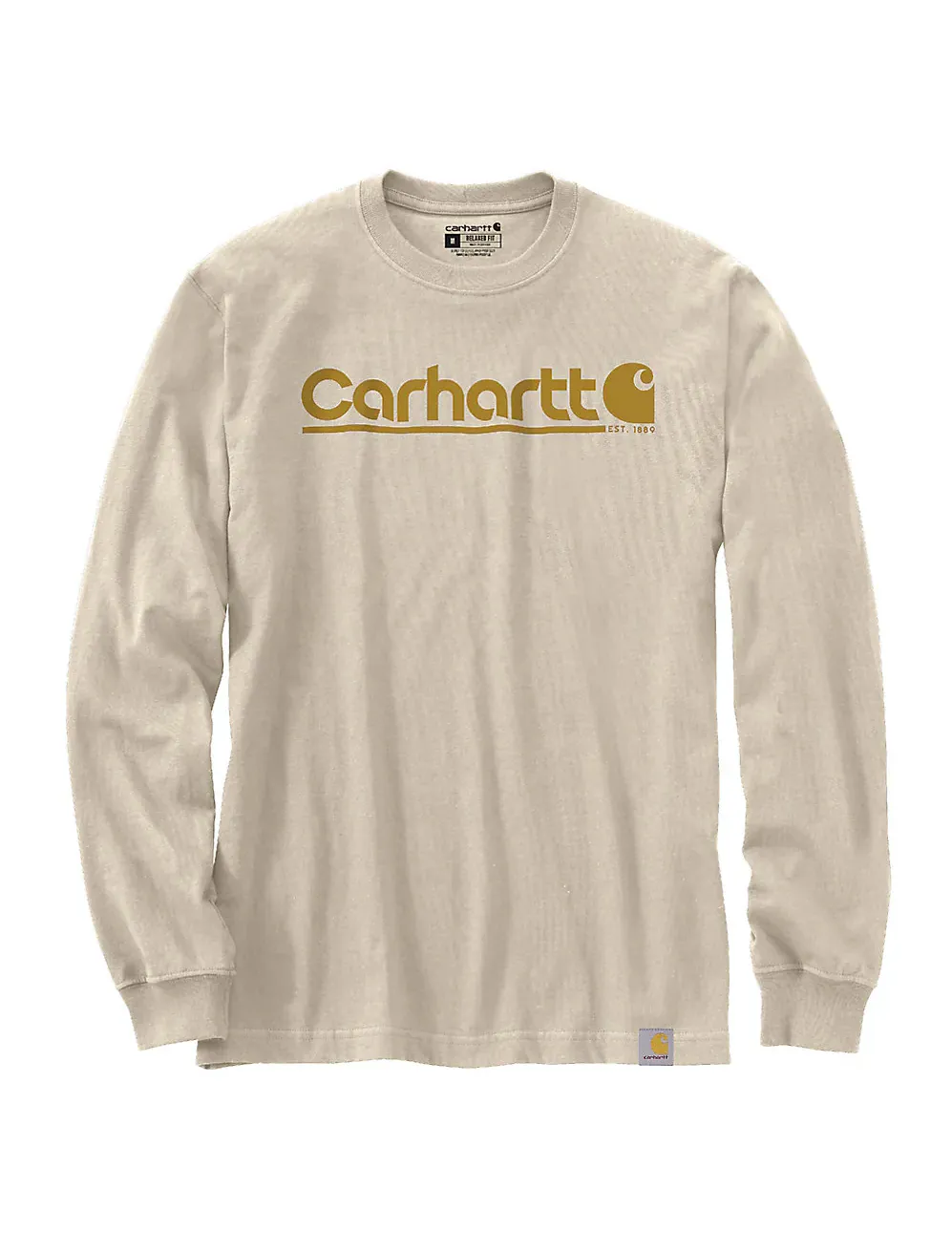 Carhartt Men's Relaxed Fit Heavyweight Long-Sleeve Logo Graphic T-Shirt