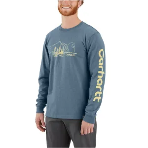 Carhartt Men's Relaxed Fit Heavyweight Long Sleeve Mountain Graphic T-Shirt