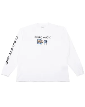 Carhartt W.I.P. Static Magic Long Sleeve T-Shirt White