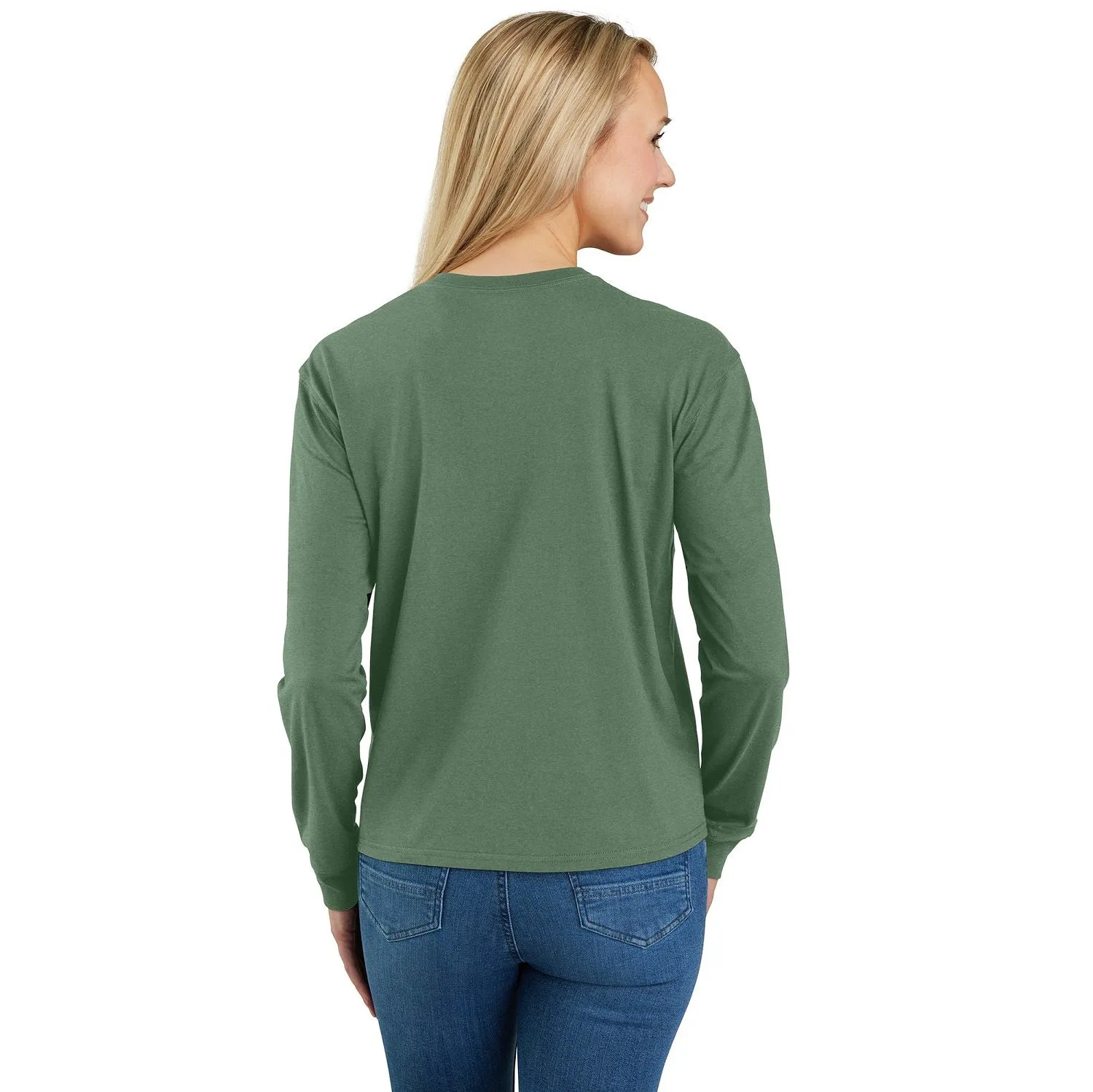 Carhartt Women's Tencel Loose Fit Lightweight Crewneck Pocket Long Sleeve T-Shirt