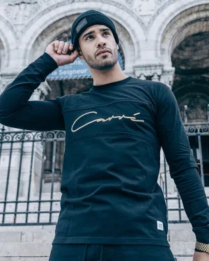 Carré Scripted Classique Long Sleeve T-Shirt Black/Gold