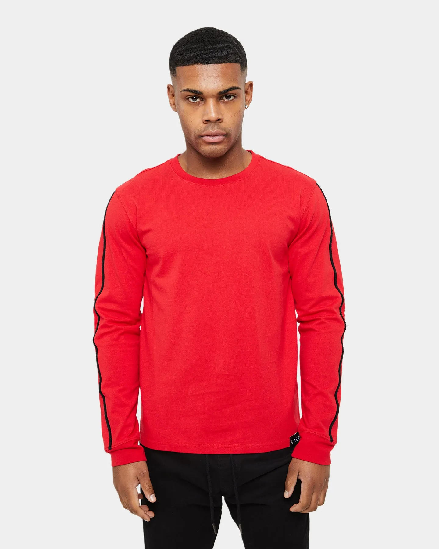 Carre Precision Zip Droptail Long Sleeve T-Shirt Red