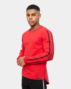 Carre Precision Zip Droptail Long Sleeve T-Shirt Red