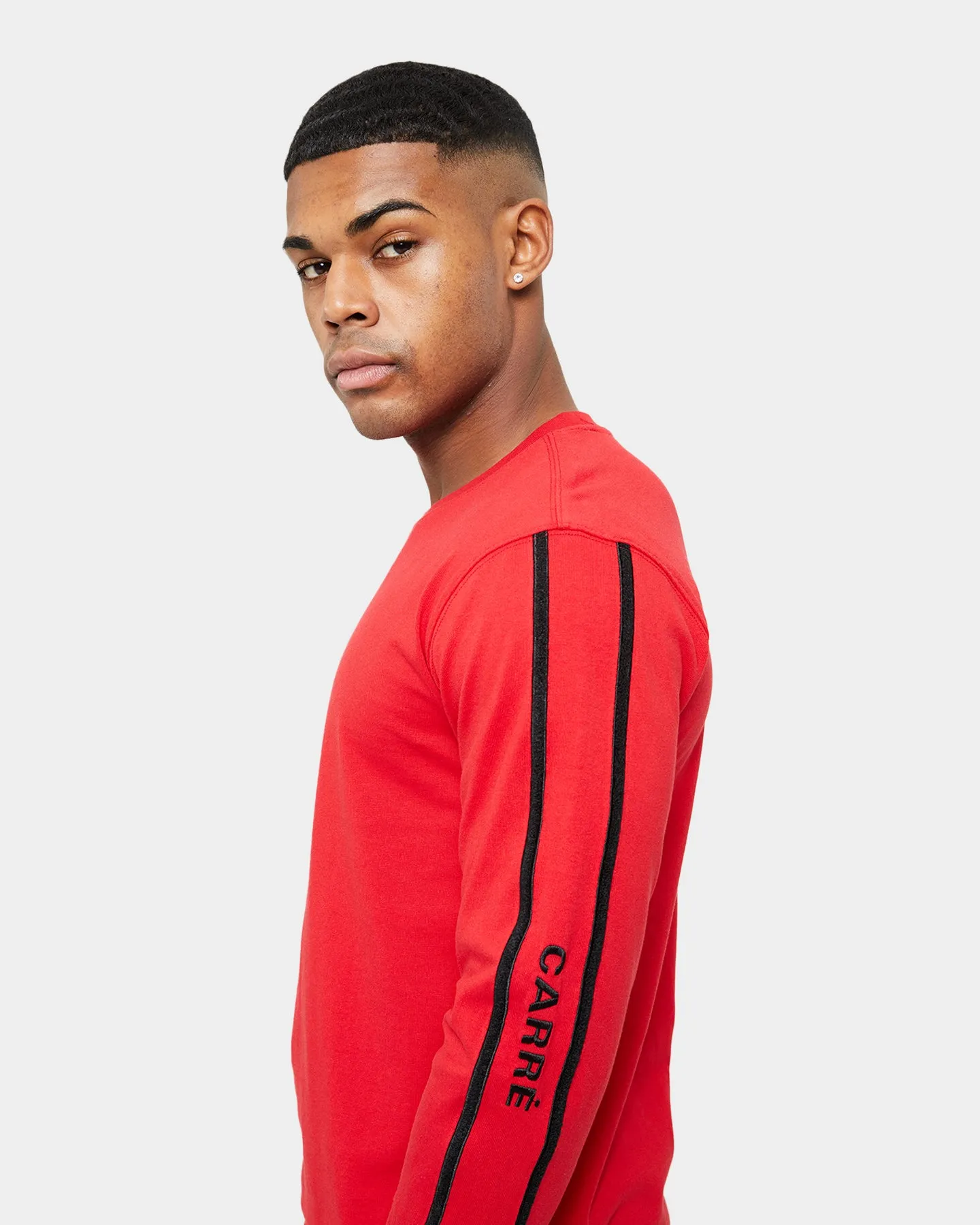 Carre Precision Zip Droptail Long Sleeve T-Shirt Red