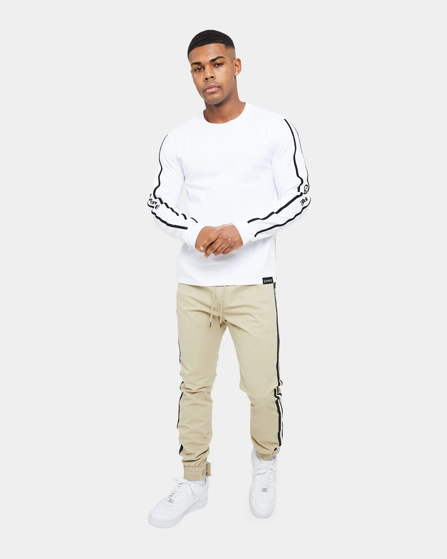 Carre Precision Zip Droptail Long Sleeve T-Shirt White