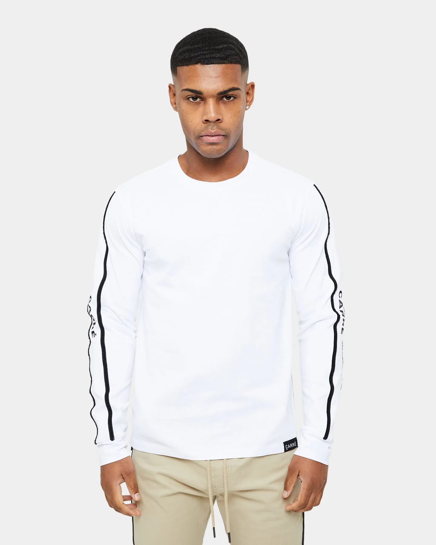 Carre Precision Zip Droptail Long Sleeve T-Shirt White