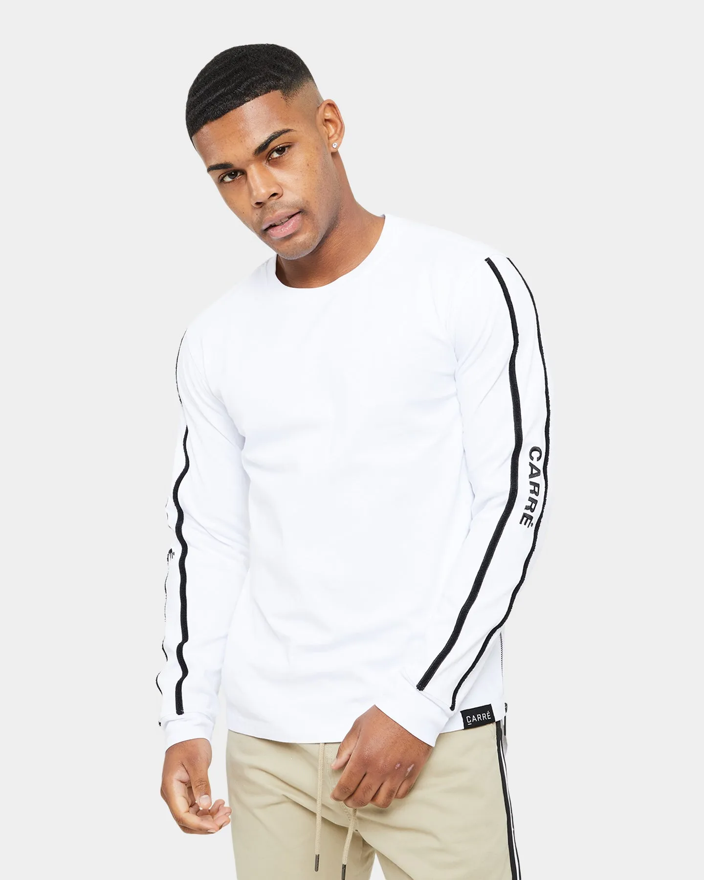 Carre Precision Zip Droptail Long Sleeve T-Shirt White