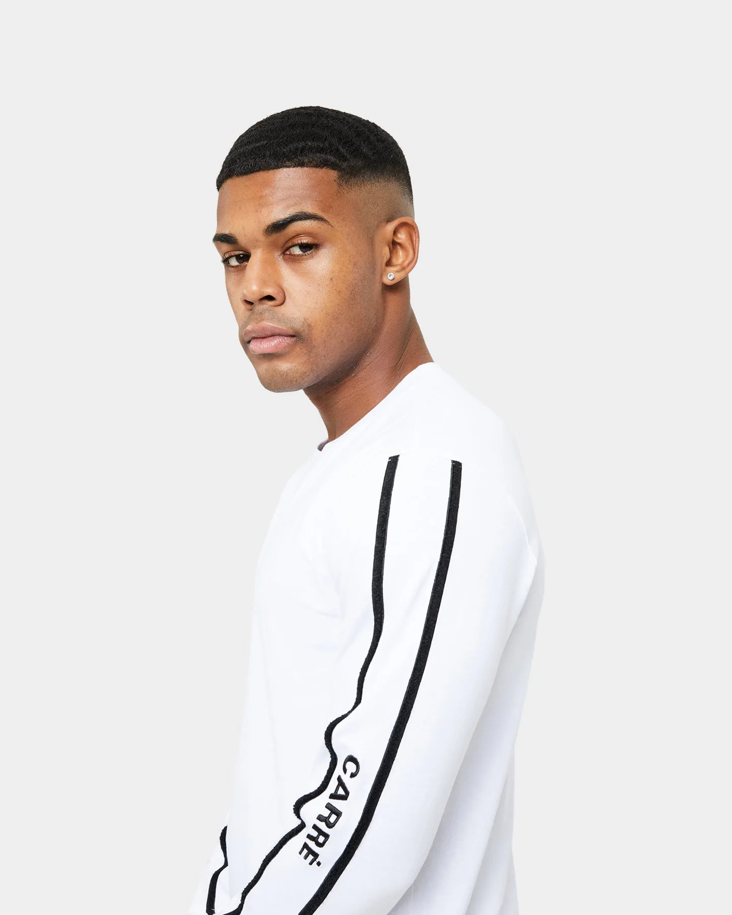 Carre Precision Zip Droptail Long Sleeve T-Shirt White