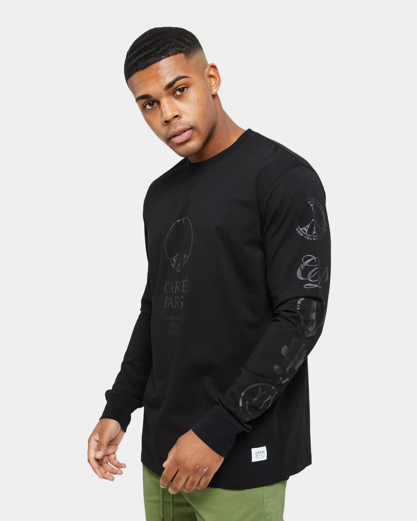 Carre Worldwide Oversized Long Sleeve T-Shirt Black