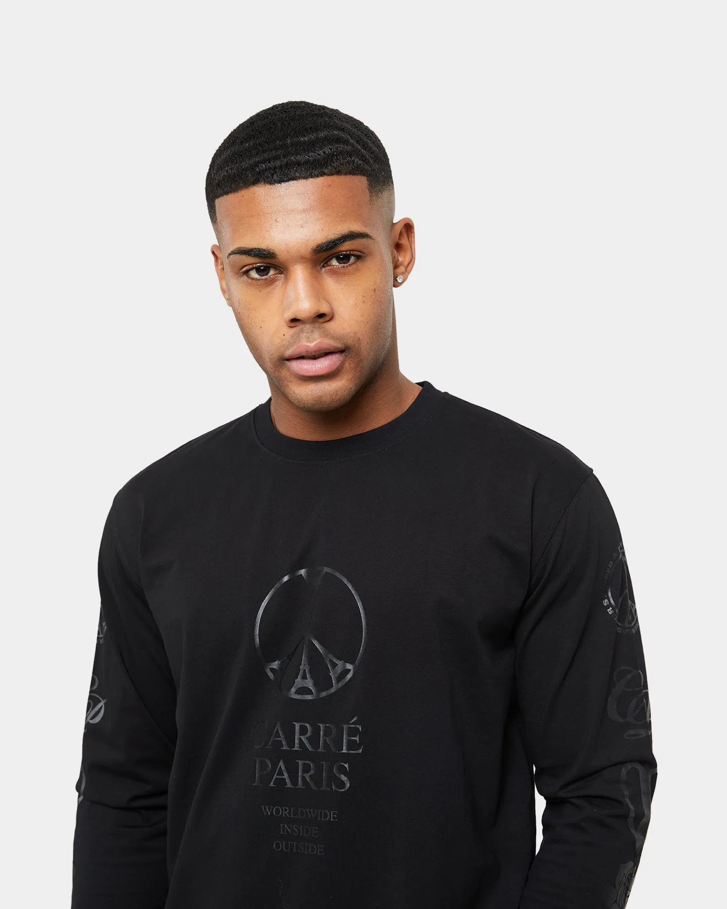 Carre Worldwide Oversized Long Sleeve T-Shirt Black