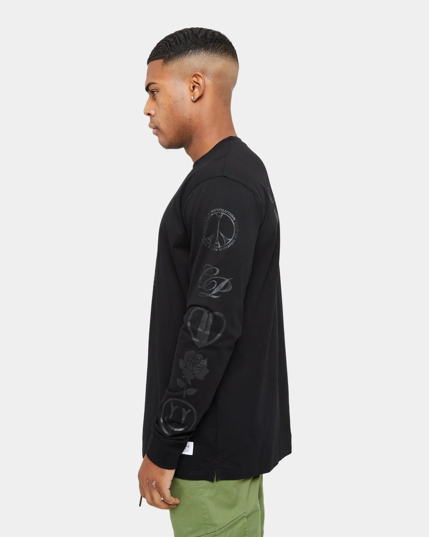 Carre Worldwide Oversized Long Sleeve T-Shirt Black