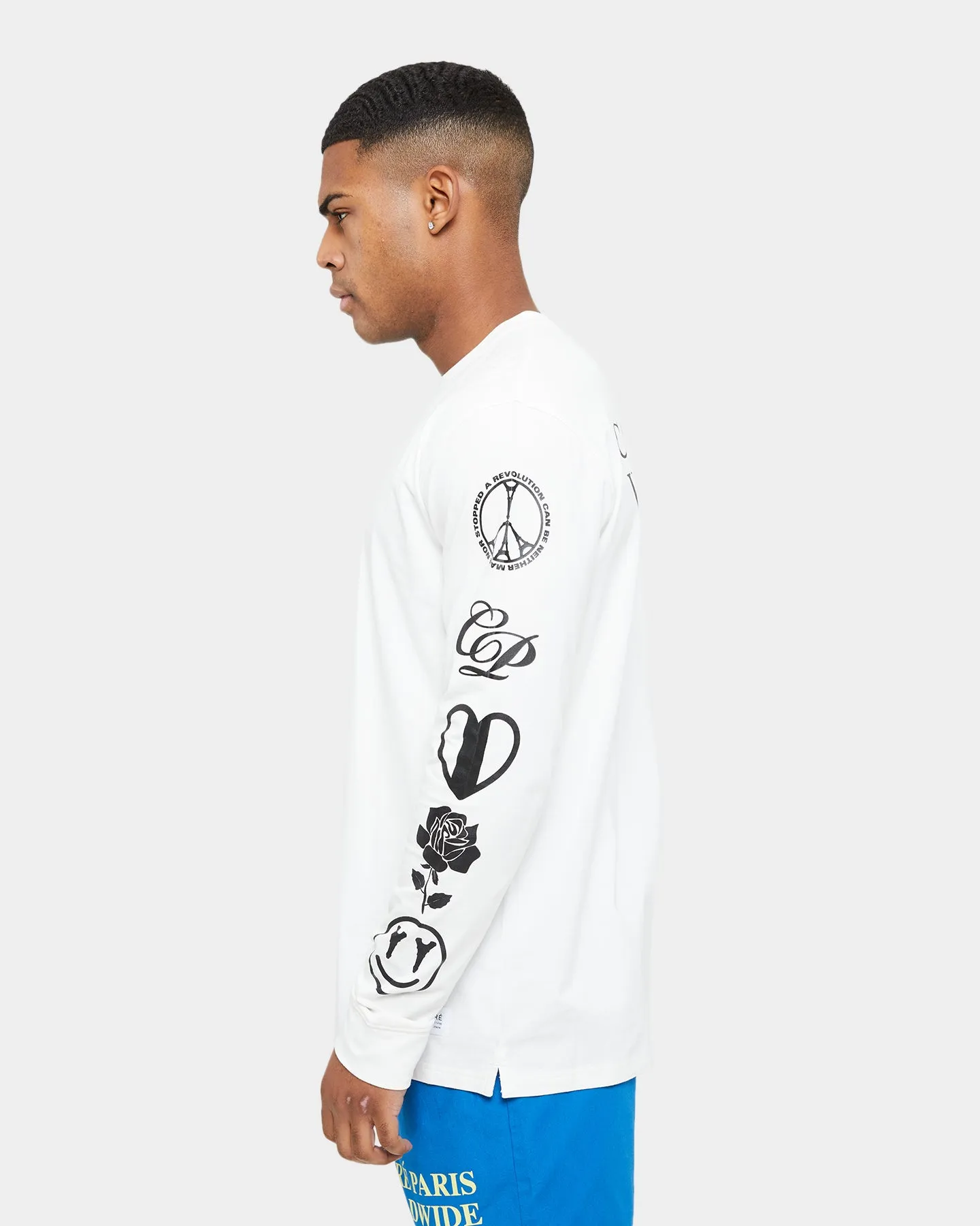 Carre Worldwide Oversized Long Sleeve T-Shirt Off White