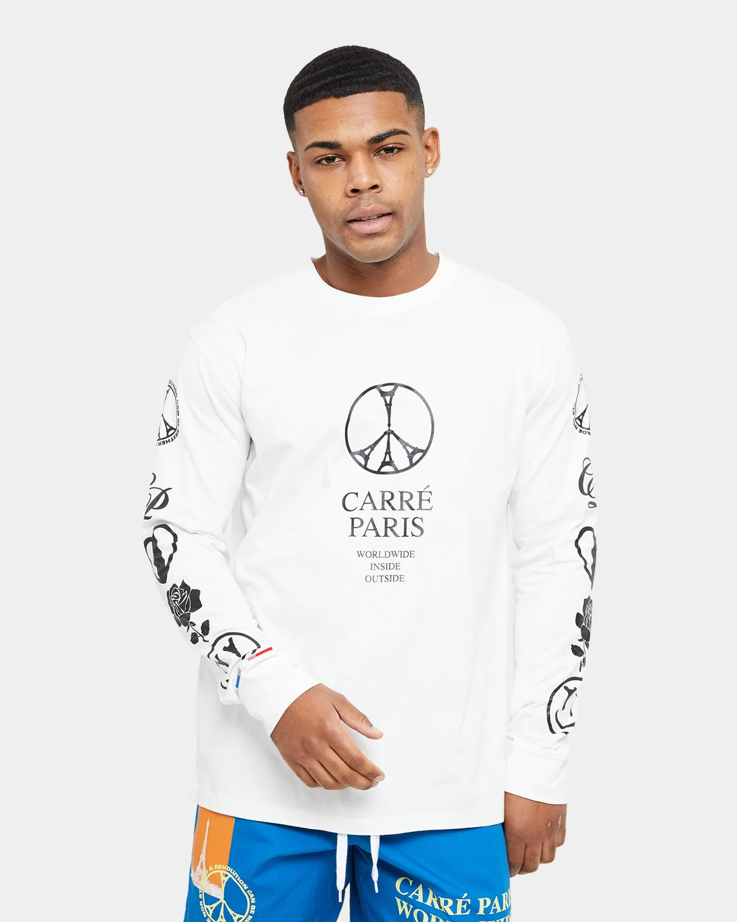 Carre Worldwide Oversized Long Sleeve T-Shirt Off White