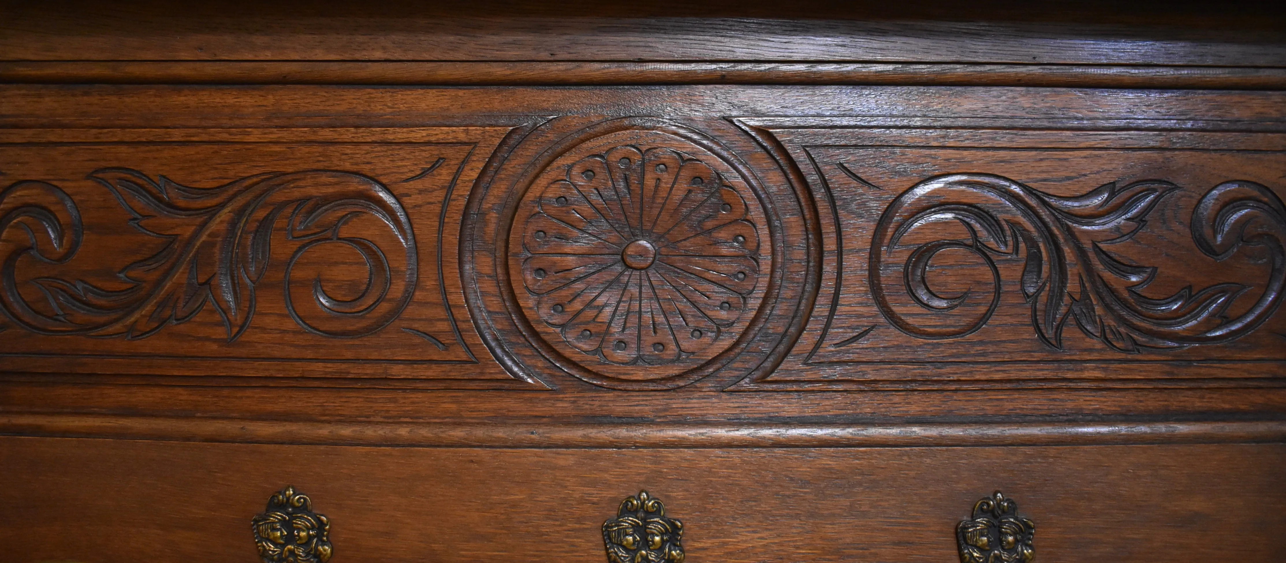 Carved Wall Mounted Coat Rack with Shelf