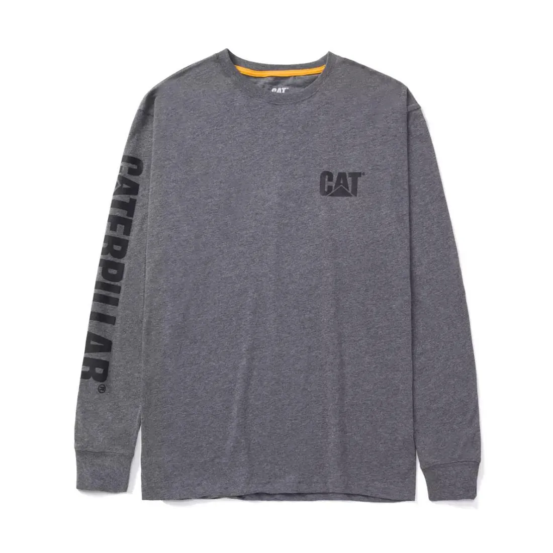 CAT Trademark Banner Long Sleeve Work Shirt - Dark Heather Grey 1510034