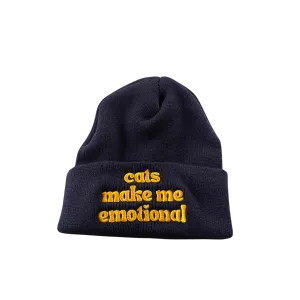 Cats Make Me Emotional Knit Beanie