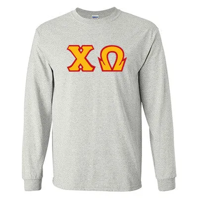 Chi Omega Long-Sleeve Shirt - G240 - TWILL