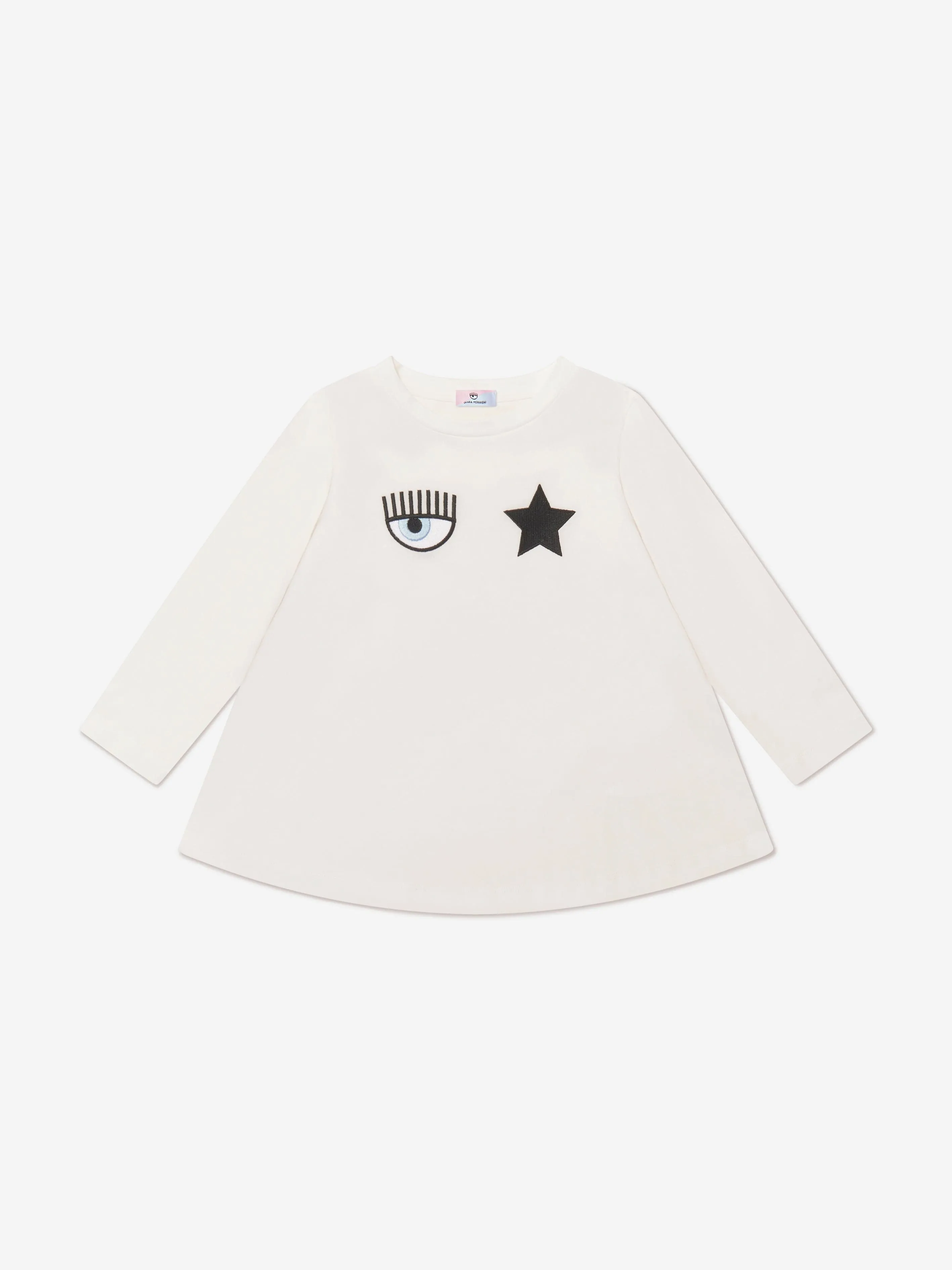 Chiara Ferragni Girls Long Sleeve Eyestar Maxi T-Shirt