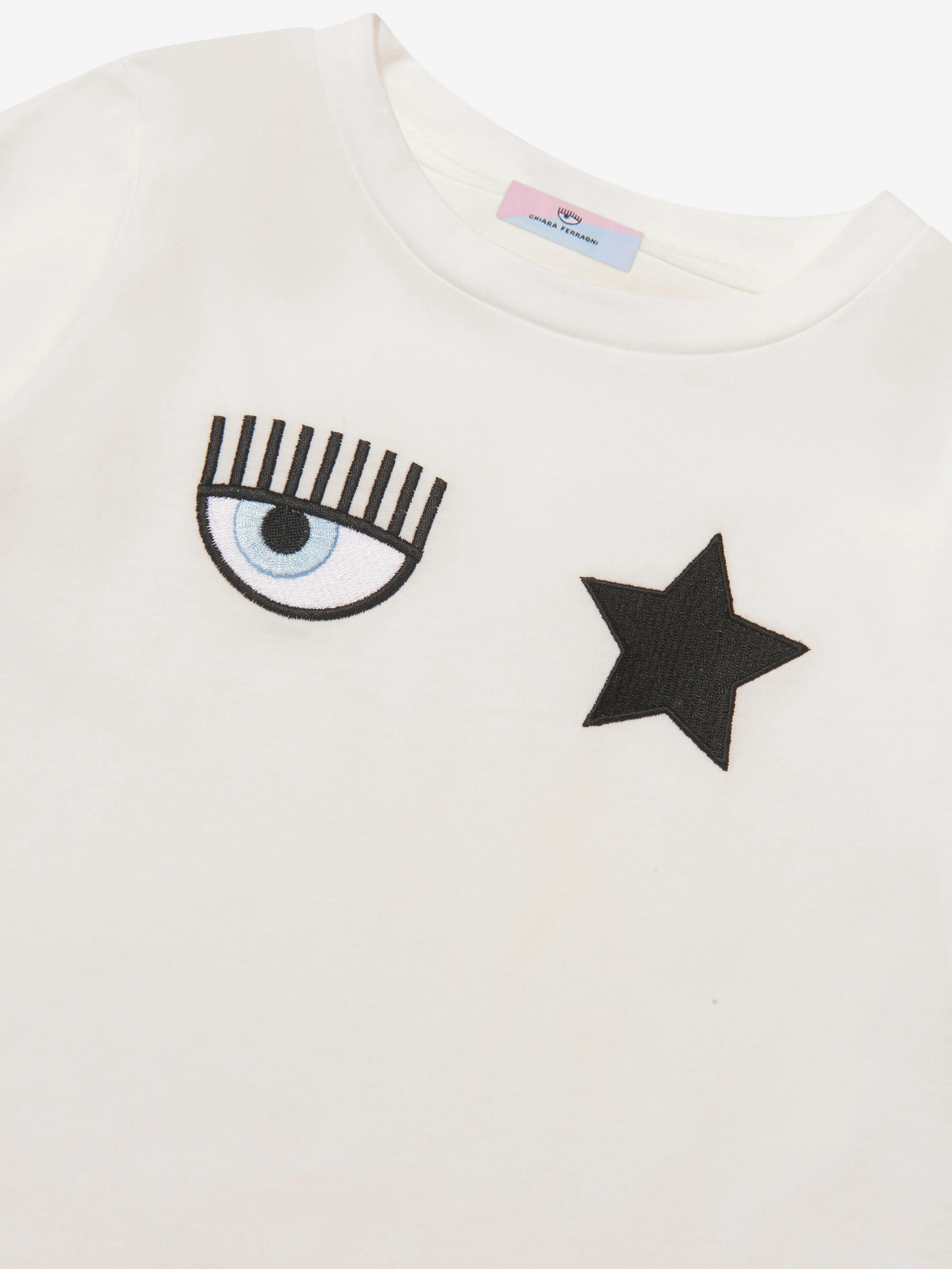 Chiara Ferragni Girls Long Sleeve Eyestar Maxi T-Shirt