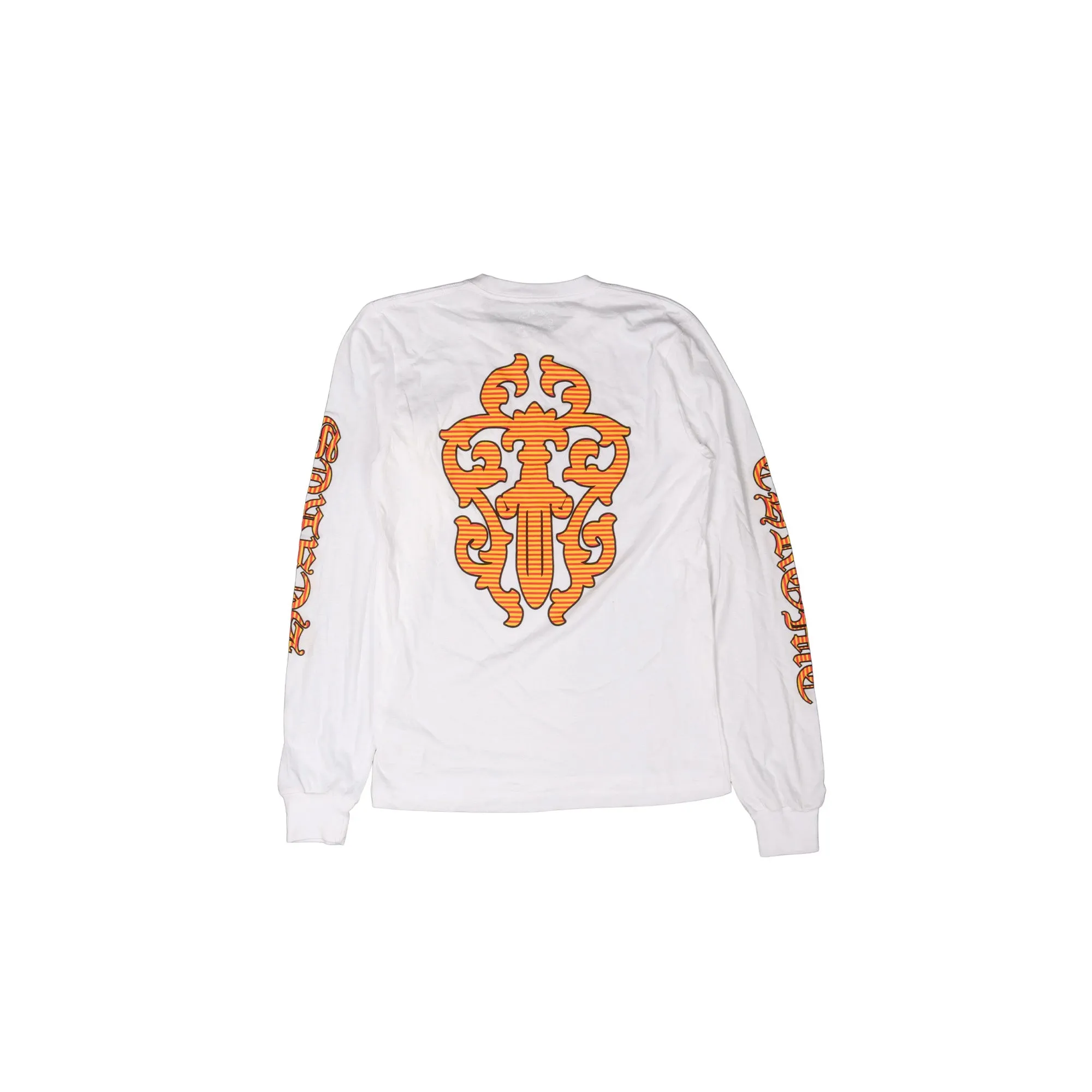 Chrome Hearts Long Sleeve Stripped Pocket T-Shirt 'White Yellow'