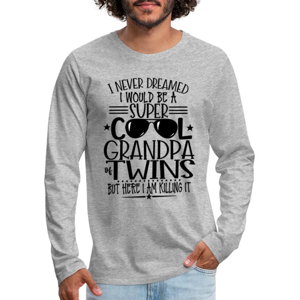 Cool Grandpa of Twins Premium Men's Long Sleeve T-Shirt