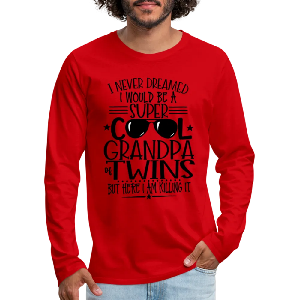 Cool Grandpa of Twins Premium Men's Long Sleeve T-Shirt