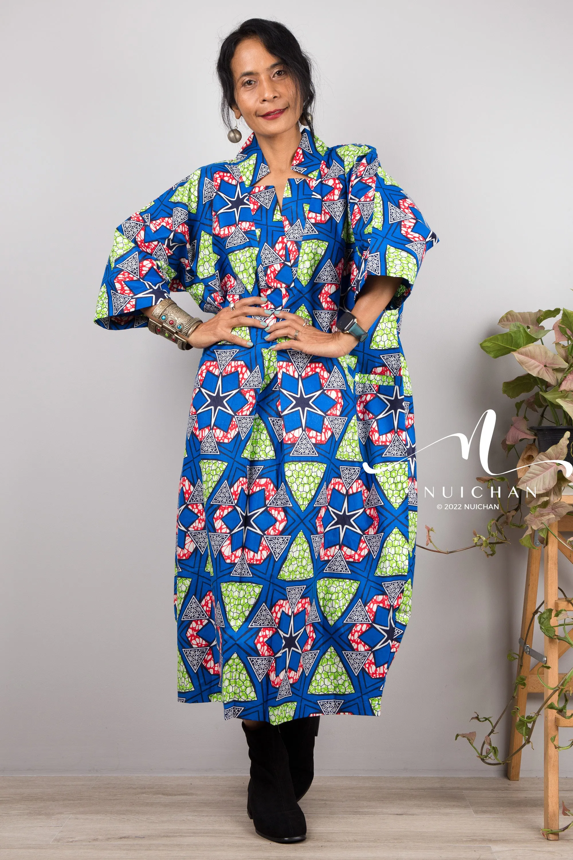 Cotton Ankara Kaftan dress