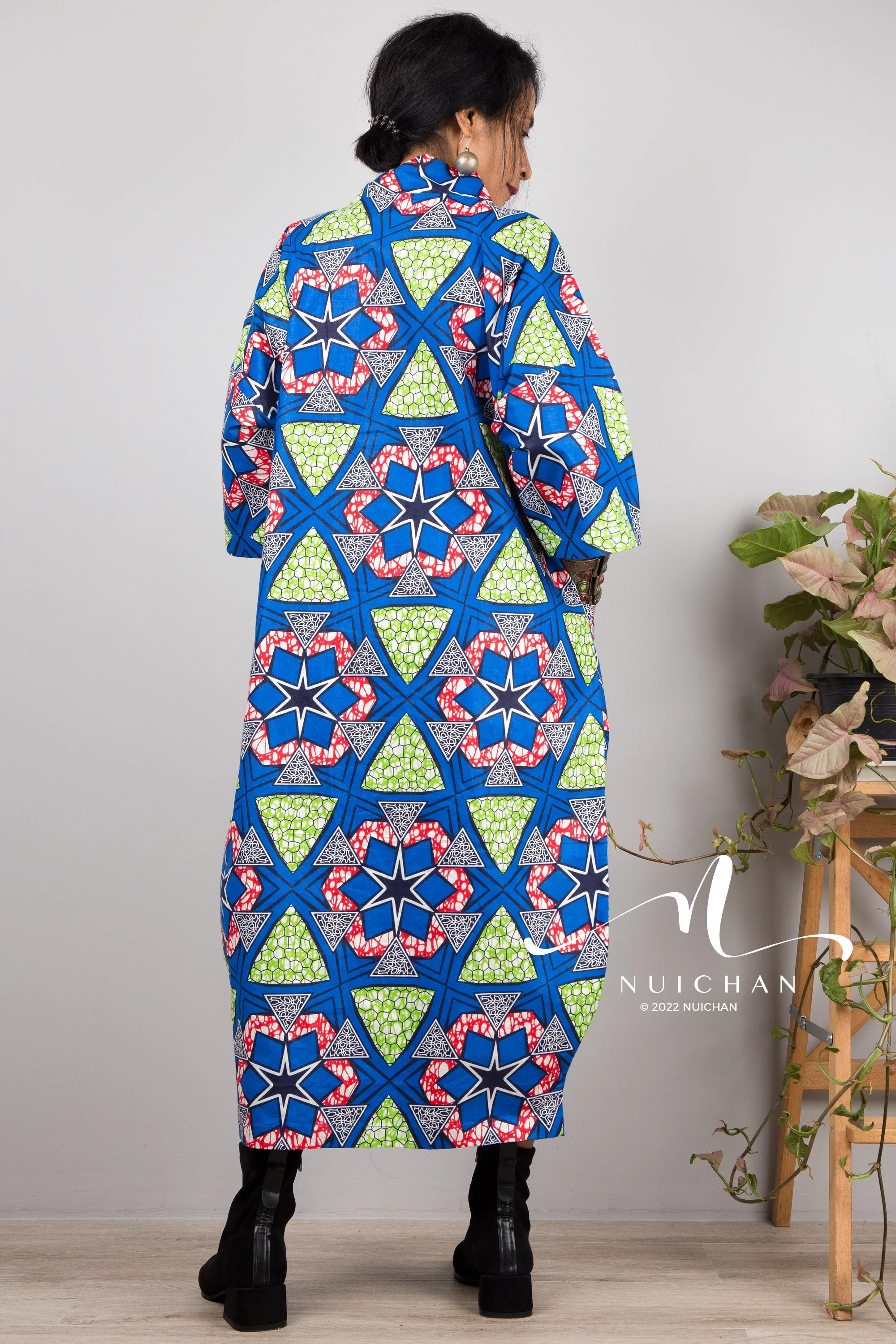 Cotton Ankara Kaftan dress