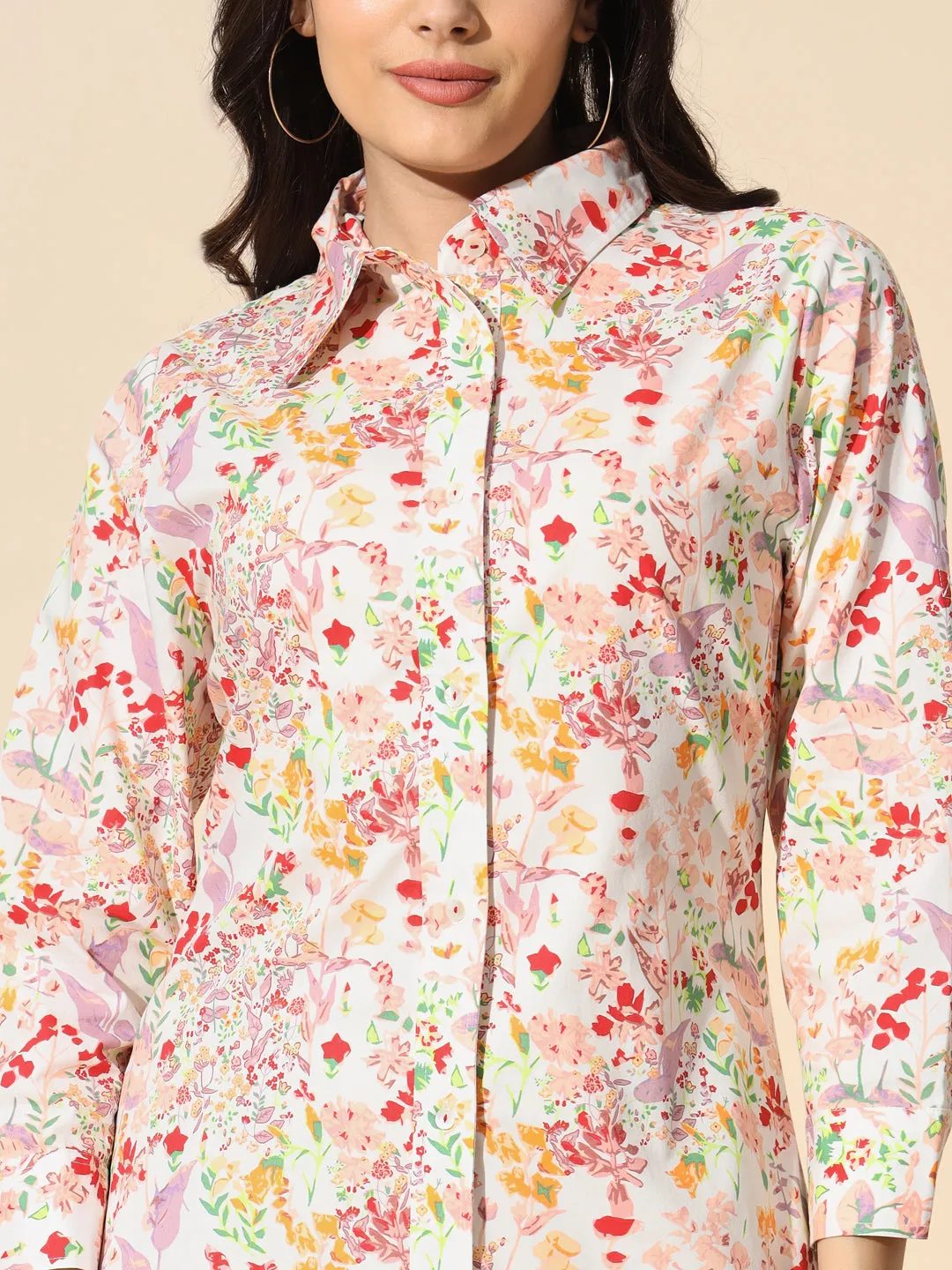 Cotton Poplin Printed Tunic- #TU019