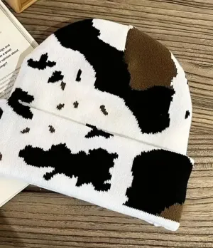 Cow Print Beanie