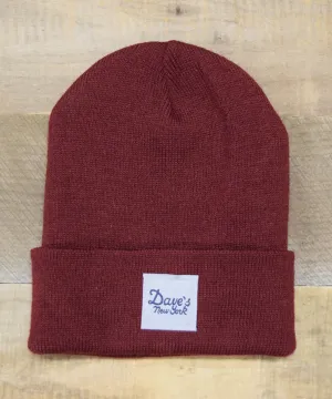 Dave's New York Vintage Logo Beanie - Burgundy