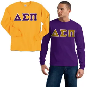 Delta Sigma Pi Long-Sleeve Shirt, 2-Pack Bundle Deal - Gildan 2400 - TWILL