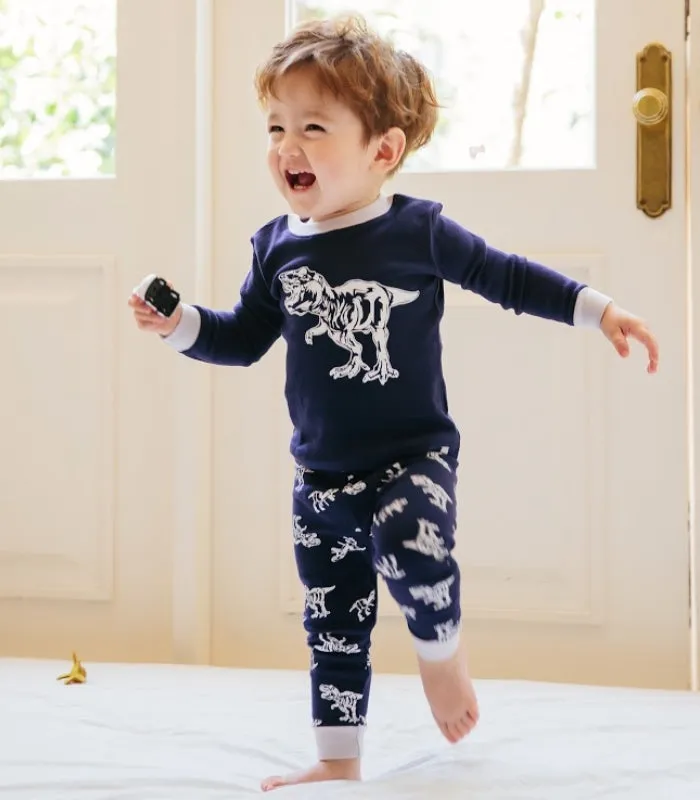 Dino Hunter Navy Long Sleeve Pajama