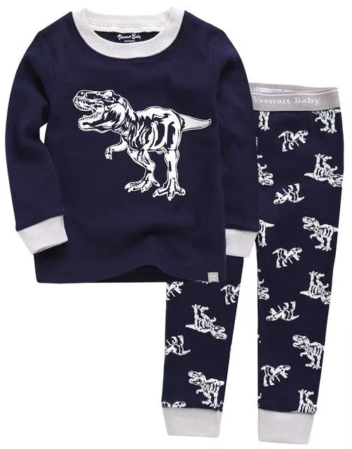 Dino Hunter Navy Long Sleeve Pajama