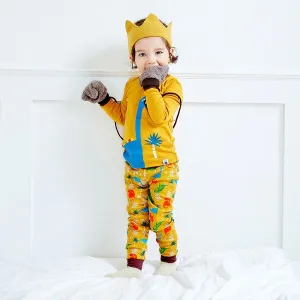 Dino King Camel Long Sleeve Pajamas