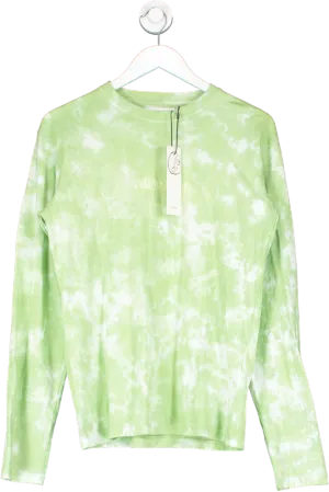 di(vision) Green Long Sleeve Tie Dye T Shirt UK S