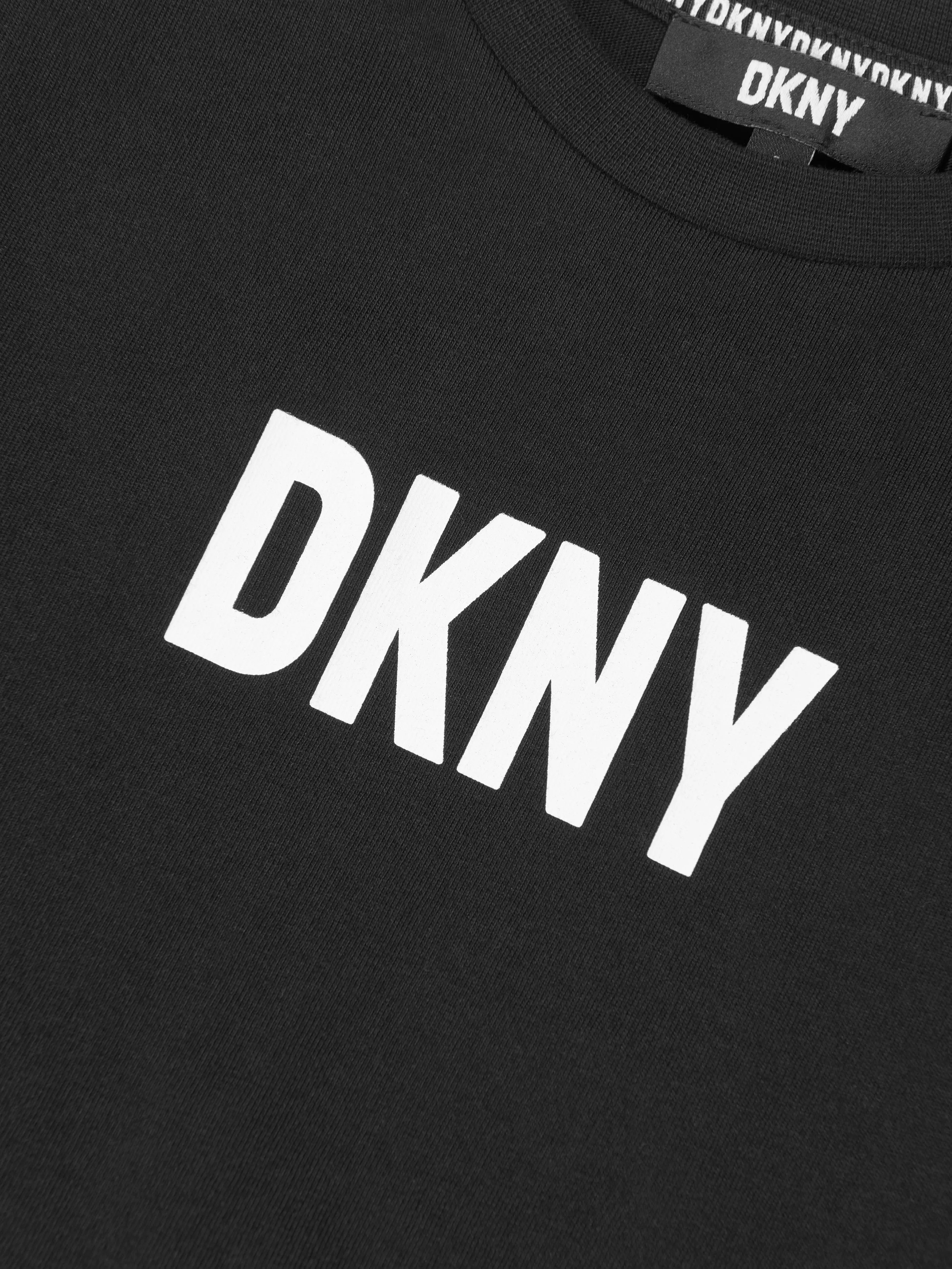 DKNY Kids Long Sleeve T-Shirt in Black