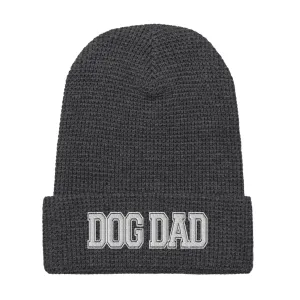 Dog Dad Varsity Font Embroidered Waffle Beanie | Multiple Color Options