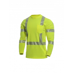 DRIFIRE Strongknit FR Long Sleeve Hi-Vis T-Shirt Class 3 - DF2-AX3-793LSP-HY