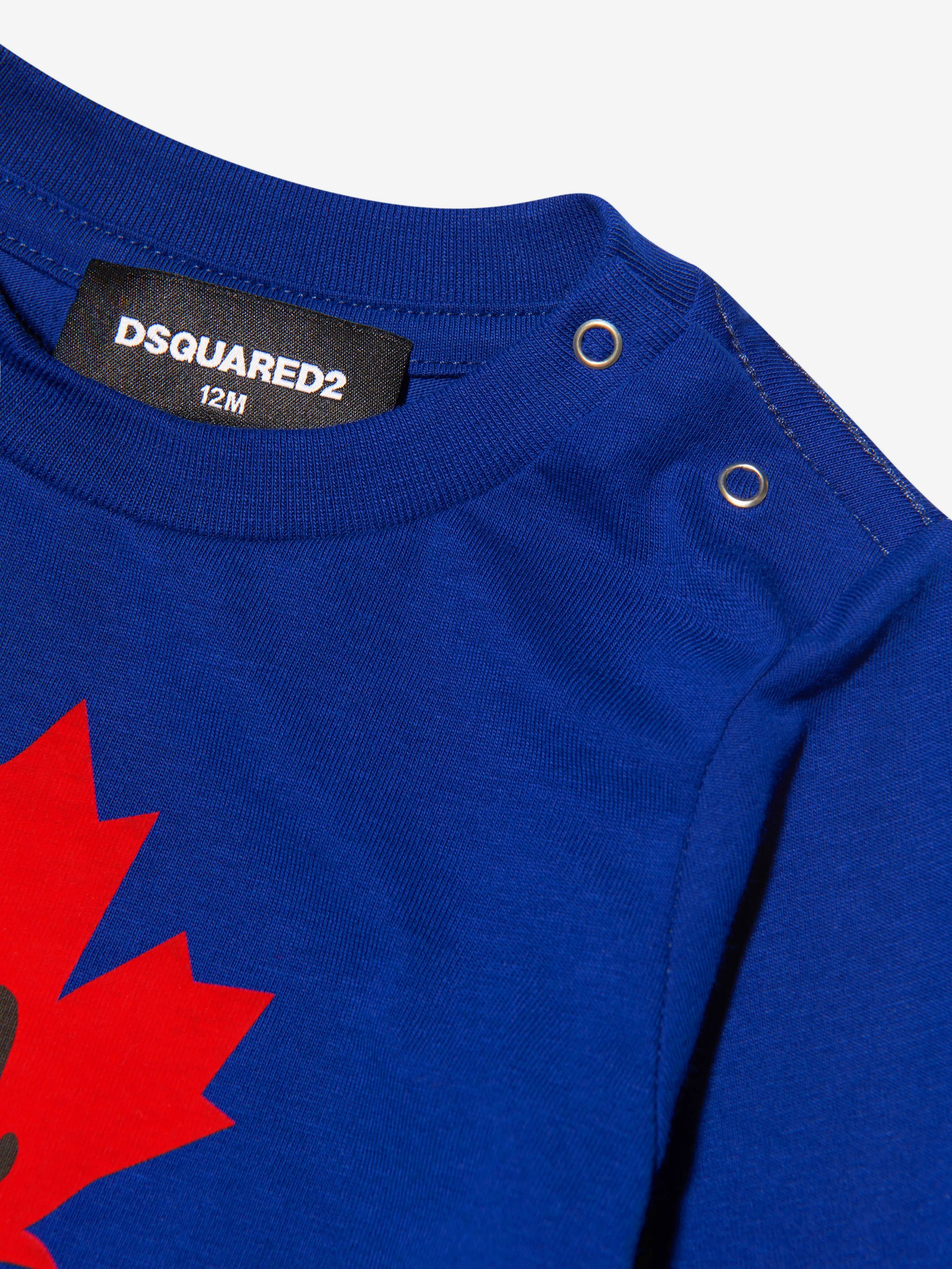 Dsquared2 Baby Long Sleeve Maple Leaf T-Shirt