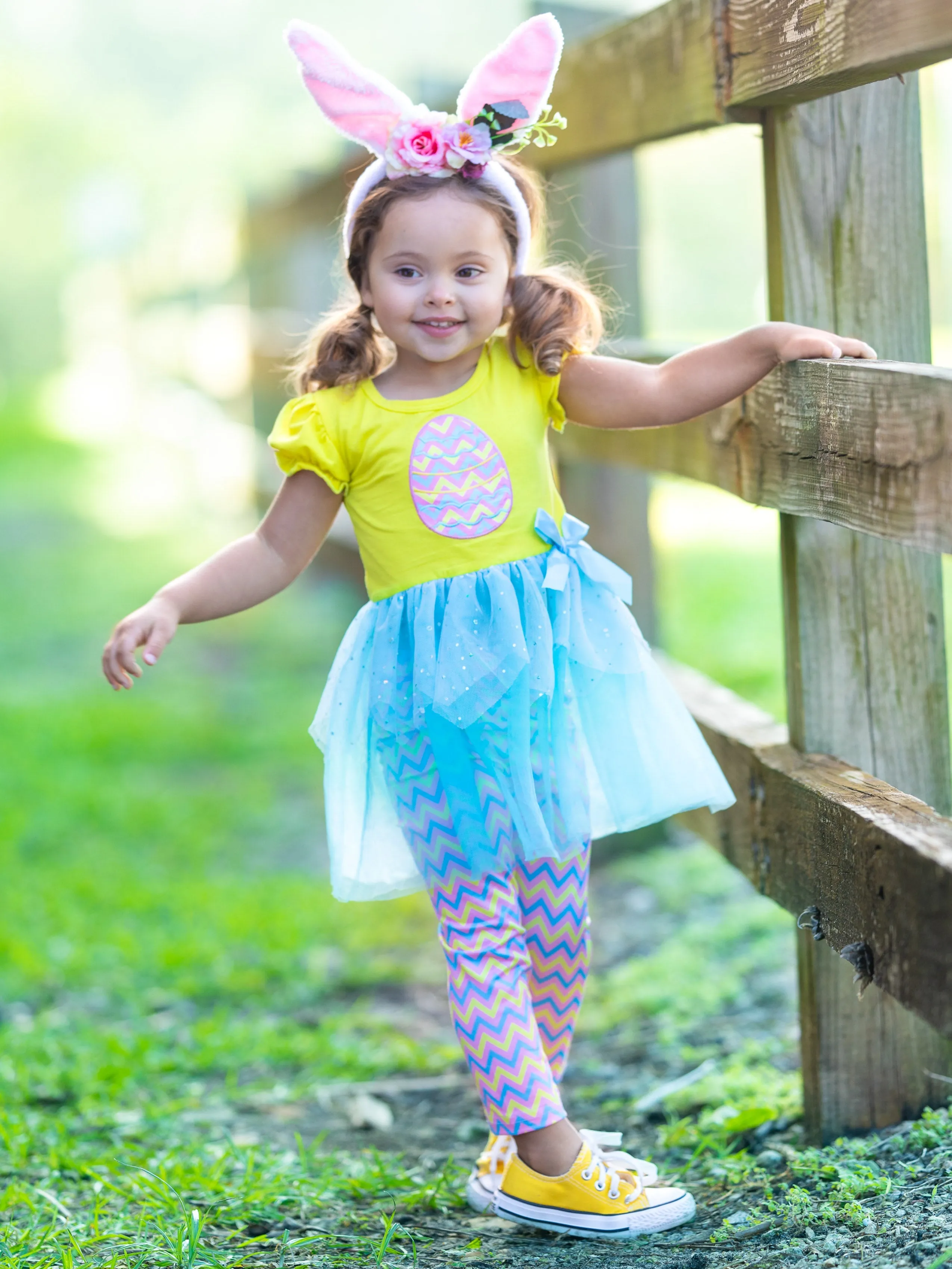 Easter Egg Hunter Sequin Tutu Legging Set