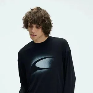 Elastic Gradient Logo Long Sleeve T-Shirt