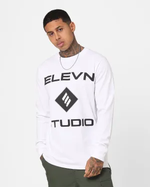 Elevn Clothing Co Studio Long Sleeve T-Shirt White