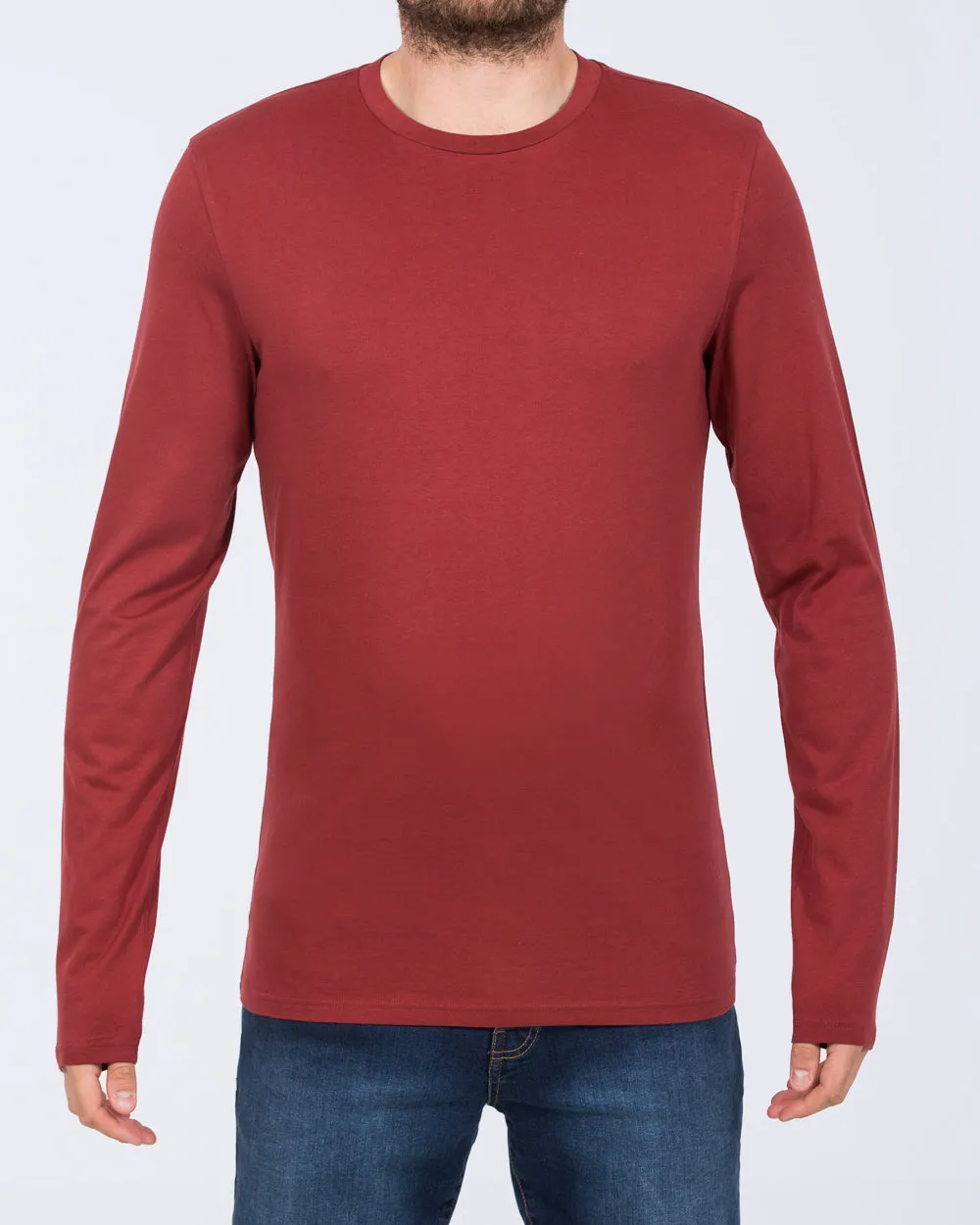 Essentalls Long Sleeve Tall T-Shirt (burgundy)