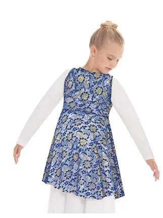 Eurotard 65568 Girls Heavenly Lace Peplum Tunic