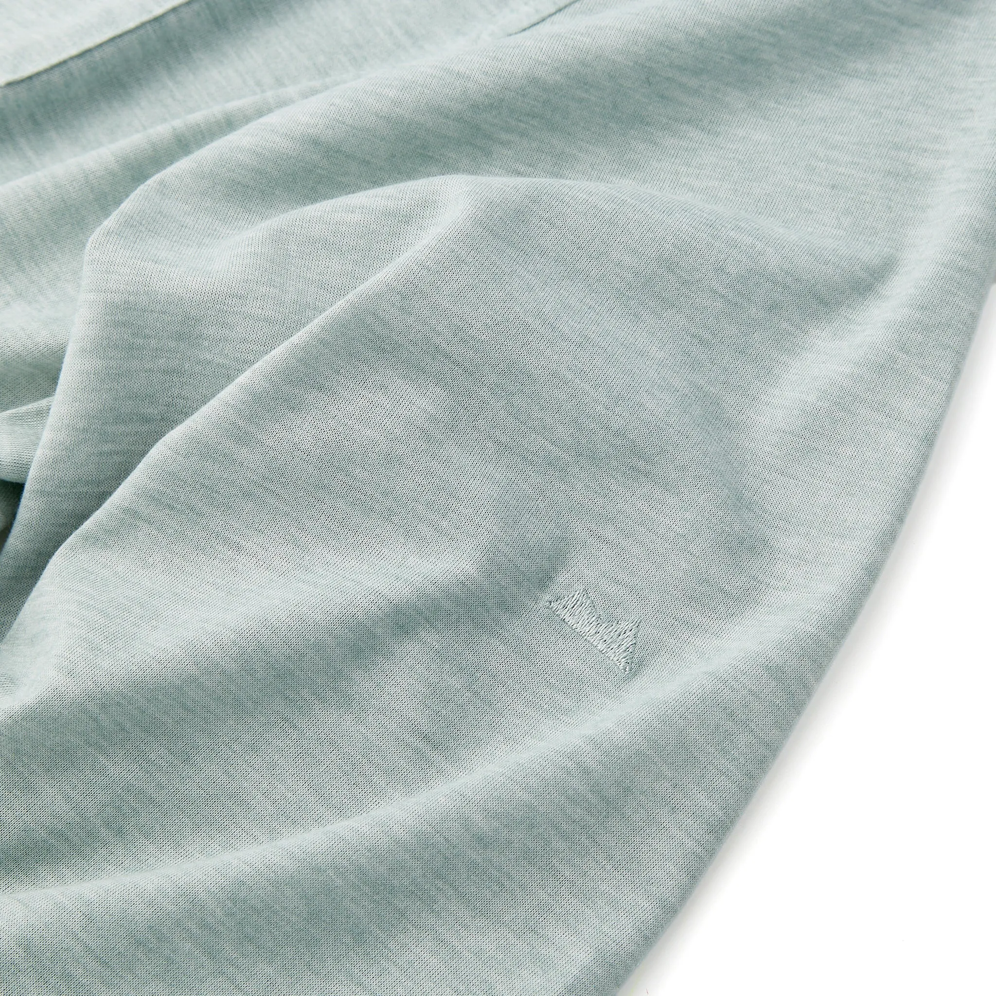 Everyday Long Sleeve Tee with Pocket in Heather Gray Green