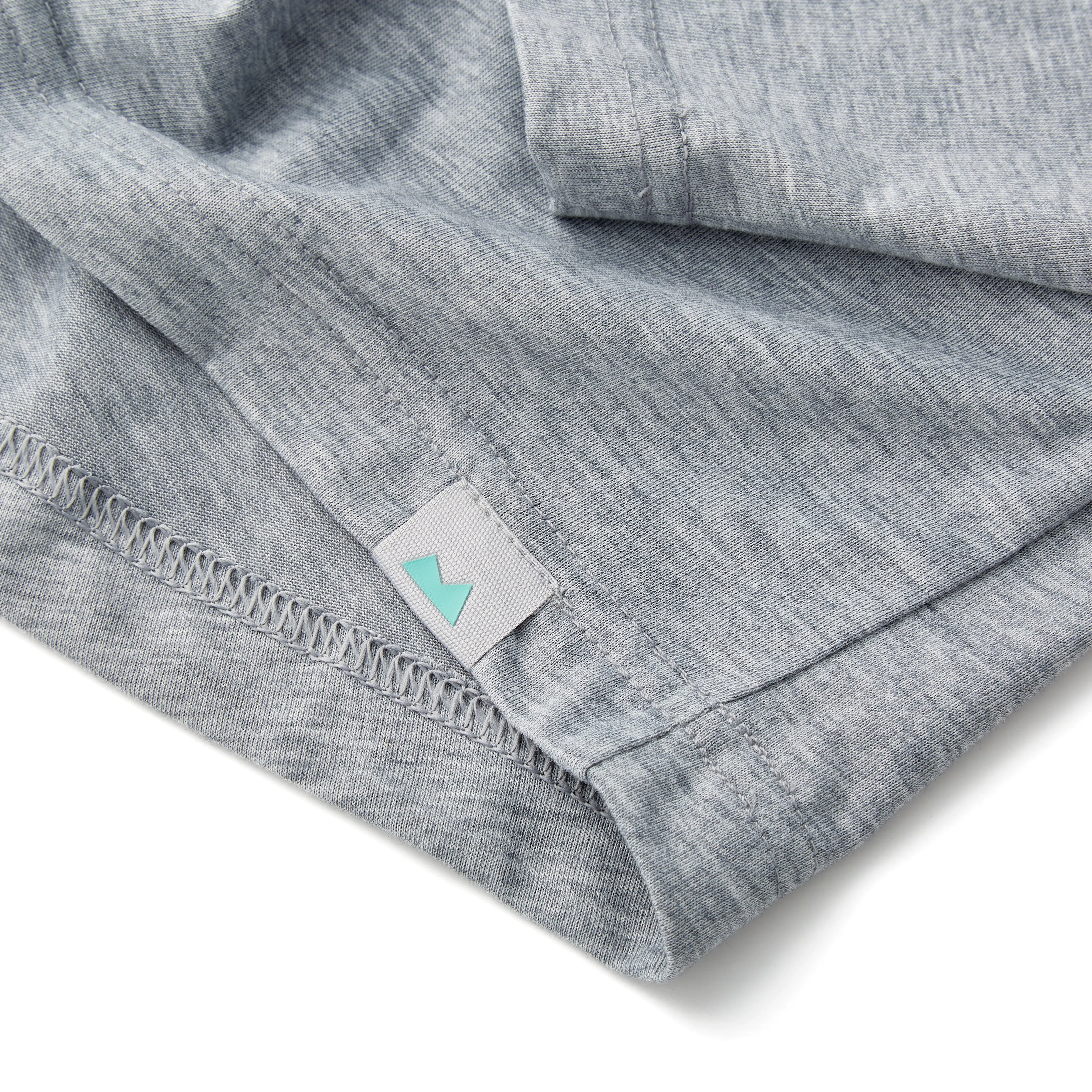 Everyday Long Sleeve Tee with Pocket in Heather Storm